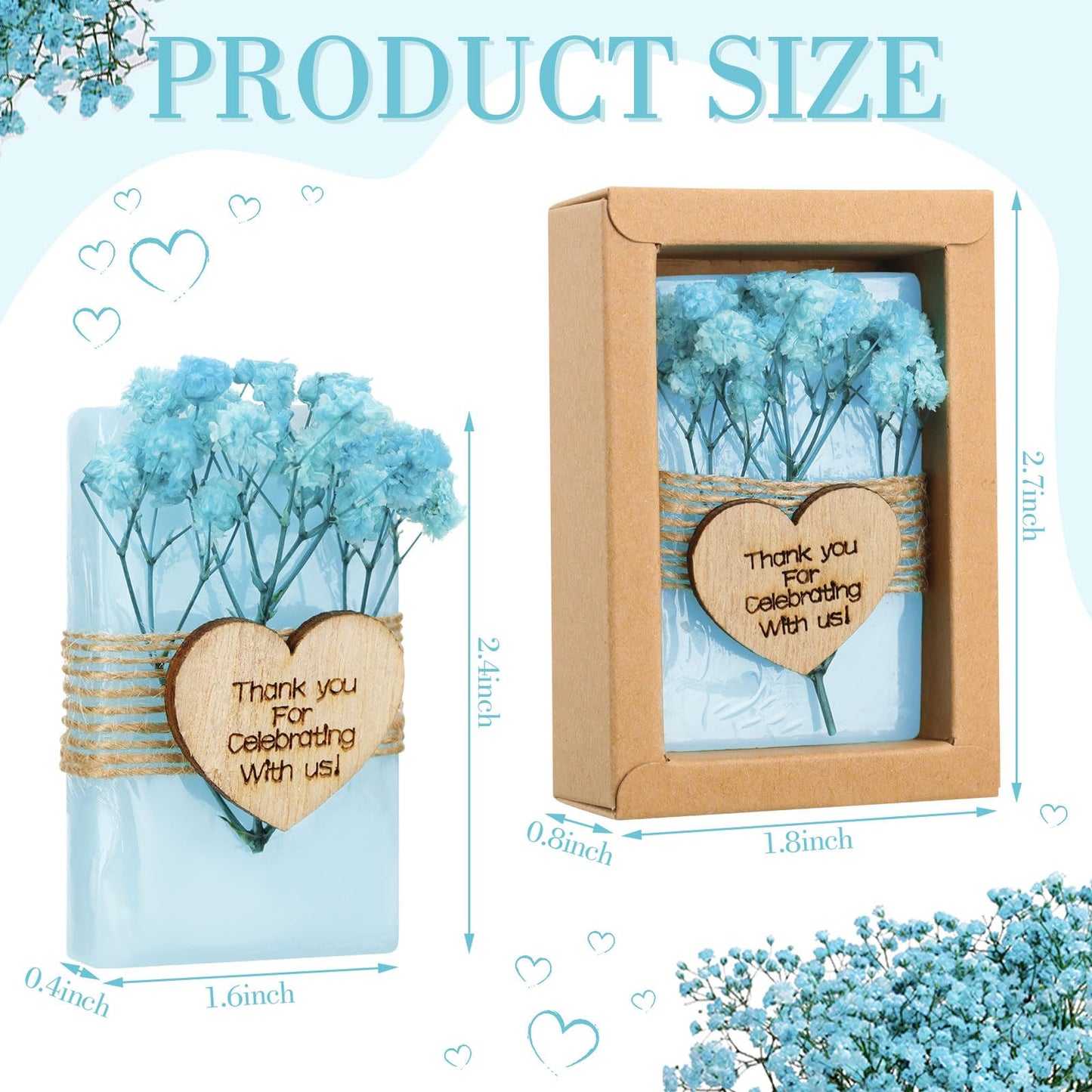 Demissle 30 Pcs Handmade Scented Soap Wedding Party Favors Gifts Bridal Shower Baby Shower Natural Soap Favors for Guests in Bulk for Wedding Souvenirs Engagement Party(White)