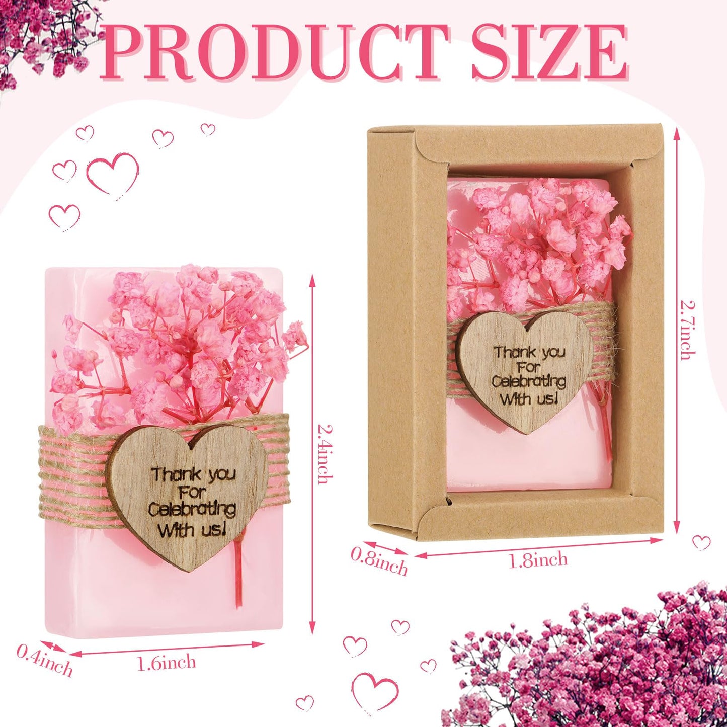 Demissle 30 Pcs Handmade Scented Soap Wedding Party Favors Gifts Bridal Shower Baby Shower Natural Soap Favors for Guests in Bulk for Wedding Souvenirs Engagement Party(White)