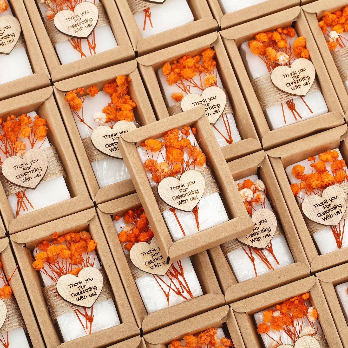 Demissle 30 Pcs Handmade Scented Soap Wedding Party Favors Gifts Bridal Shower Baby Shower Natural Soap Favors for Guests in Bulk for Wedding Souvenirs Engagement Party(White)