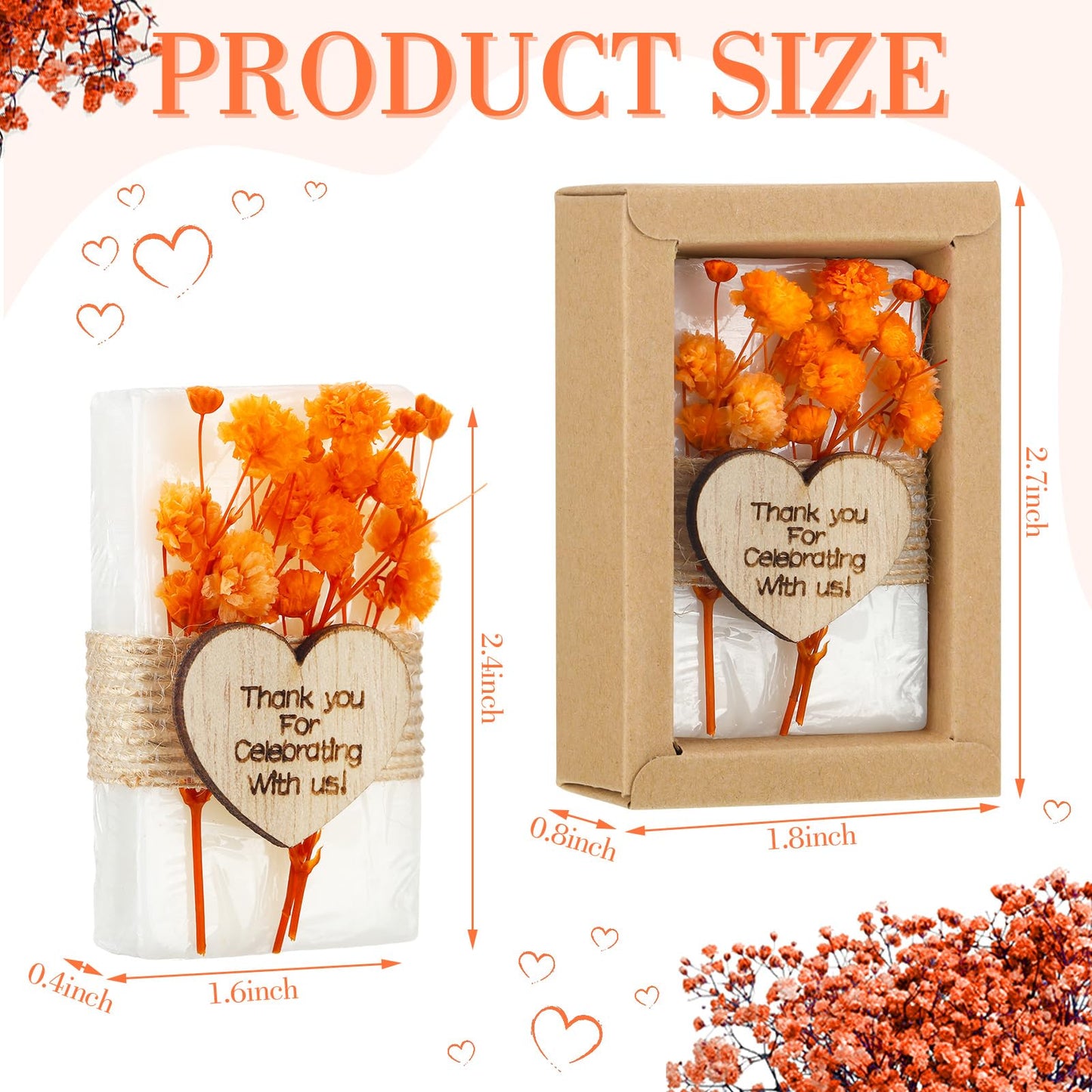 Demissle 30 Pcs Handmade Scented Soap Wedding Party Favors Gifts Bridal Shower Baby Shower Natural Soap Favors for Guests in Bulk for Wedding Souvenirs Engagement Party(White)